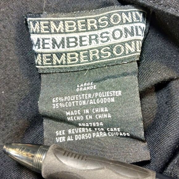 Members Only 1/2 Button Up Banded Hem Pullover Shirt 4 Pockets Logo VNT. Men's L - Picture 2 of 13